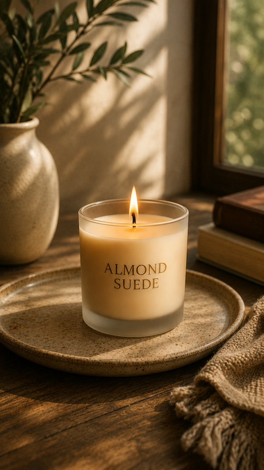 Almond Suede | Handcrafted Scented Candle